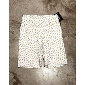 LAHANA ACTIVE WOMEN'S FLORAL PRINT 'MIMI' BIKER SHORT / SMALL / ATHLEISURE / NWT